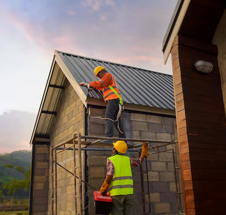 Roofers at Work