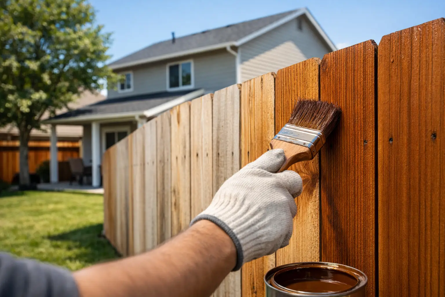 How to Stain Wooden Fence the Right Way