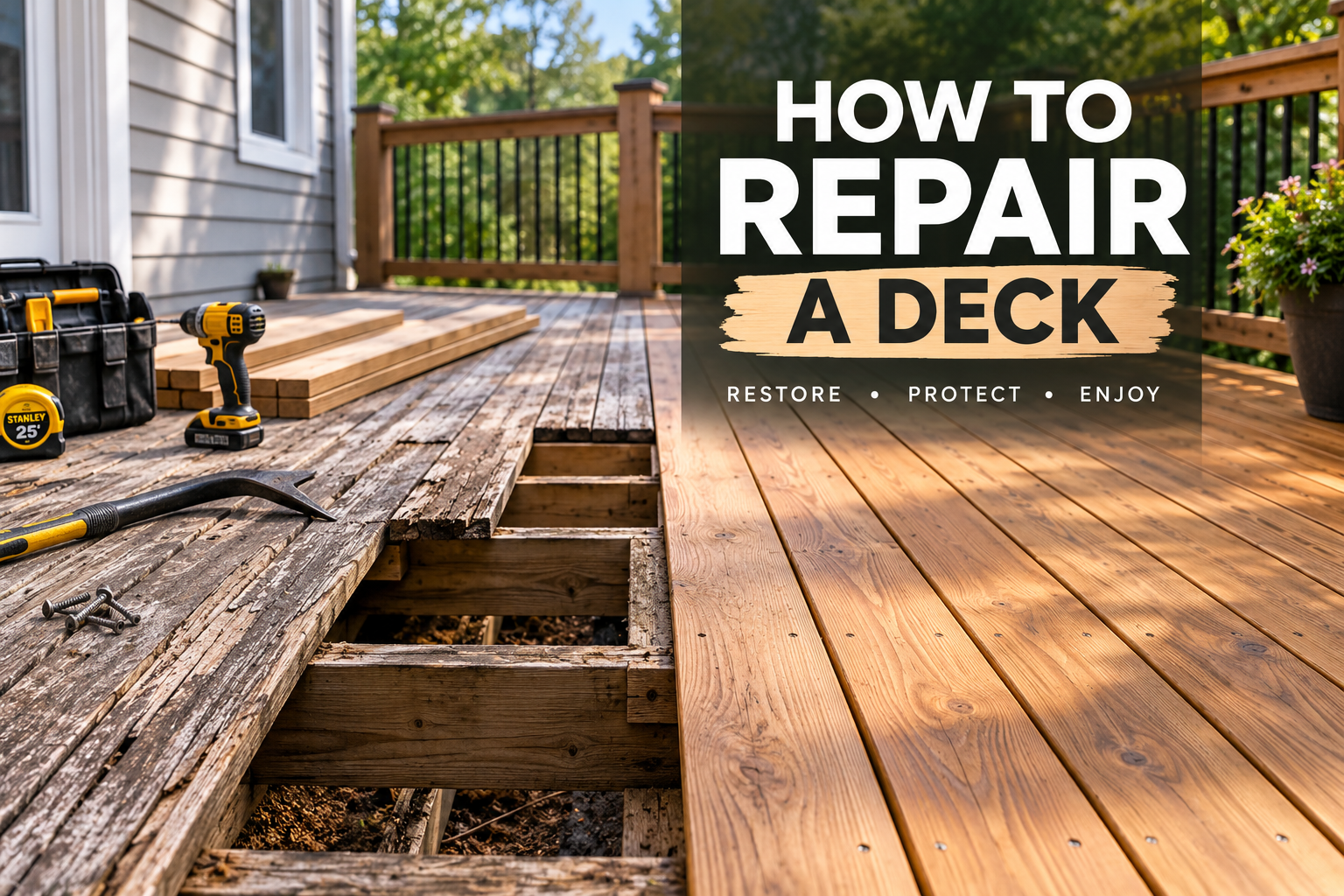 how to repair a deck