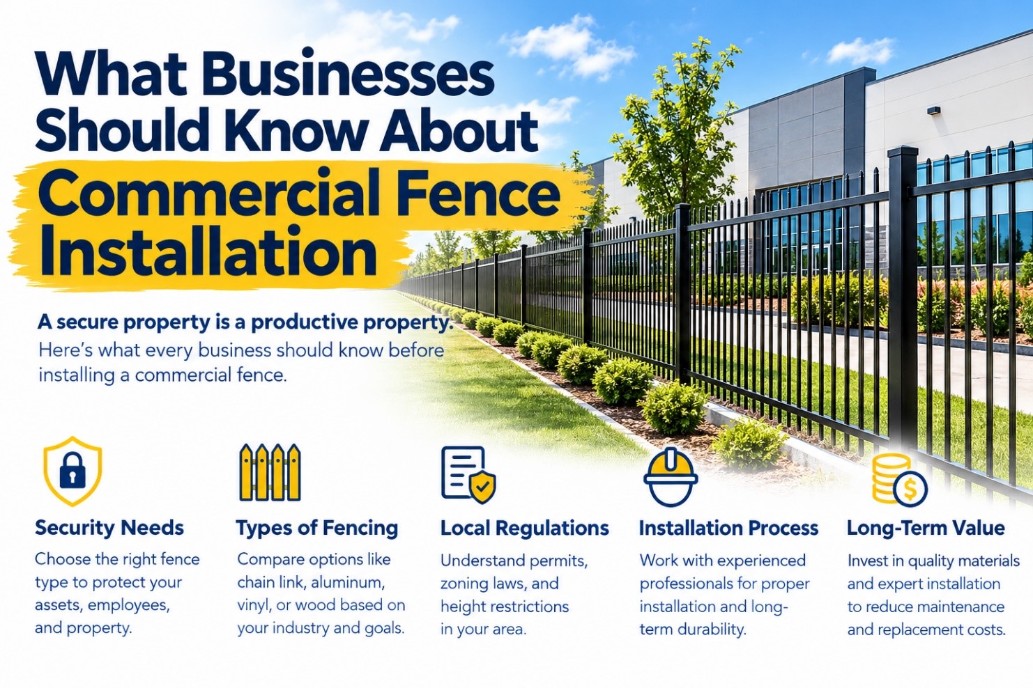 commercial fence installation